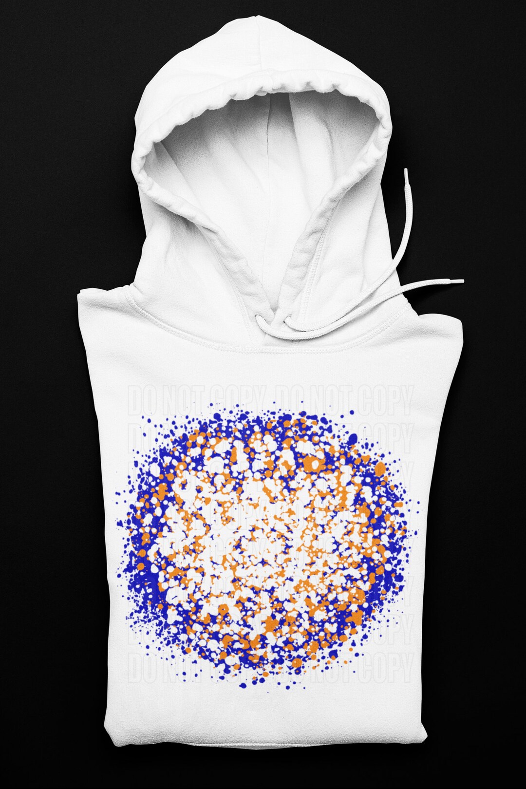 Royal Blue & Orange Splatter Background Mascot Logo / Digital Png