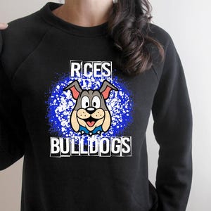 Blue and White RCES Bulldogs Splatter / Digital png download/ sublimation download