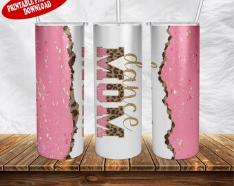 Dance Mom Pink Glitter Leopard / Digital png download/ sublimation download