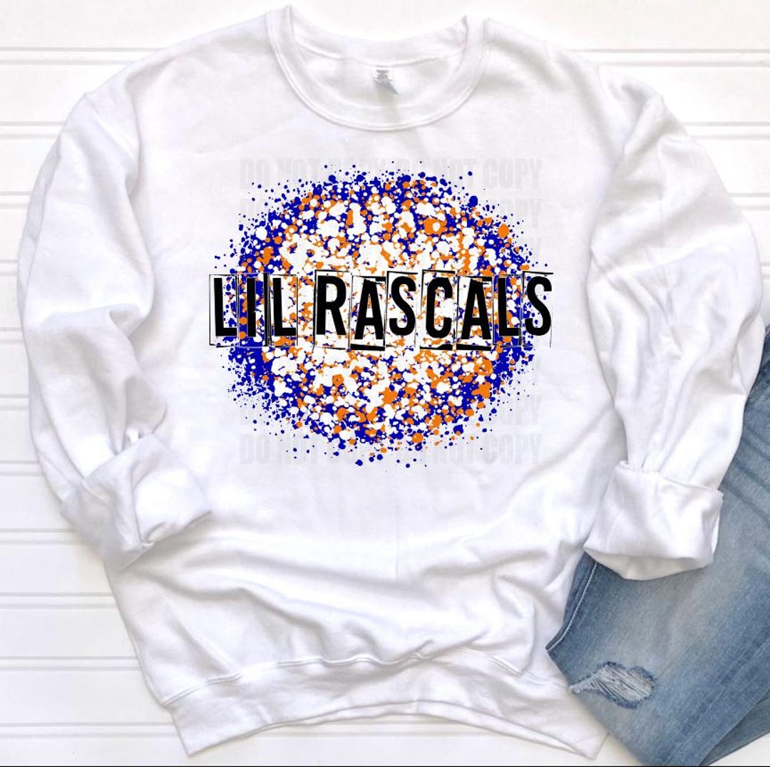 Blue Orange White Lil Rascals Splatter / Digital Png Download ...