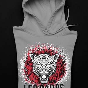 Red & Black Splatter Jaguars Mascot Logo / Digital png download/ sublimation download