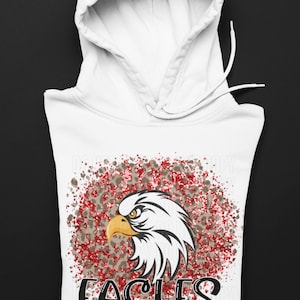 Glitter Red Leopard Eagles / Digital png download / Sublimation download