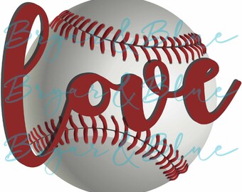 BASEBALL LOVE / Digital png download/ sublimation download