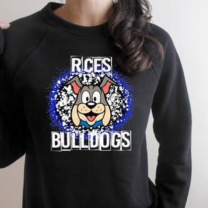 Blue Black and White RCES Bulldogs Splatter / Digital png download/ sublimation download
