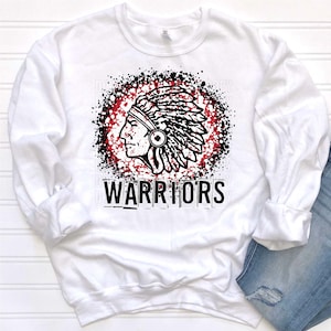 Red Black Warriors Mascot Logo / Digital png download/ sublimation download