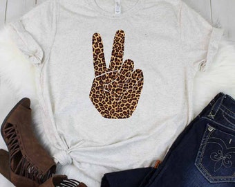 Leopard Peace Hand sublimatie / Digitale png download / sublimatie download