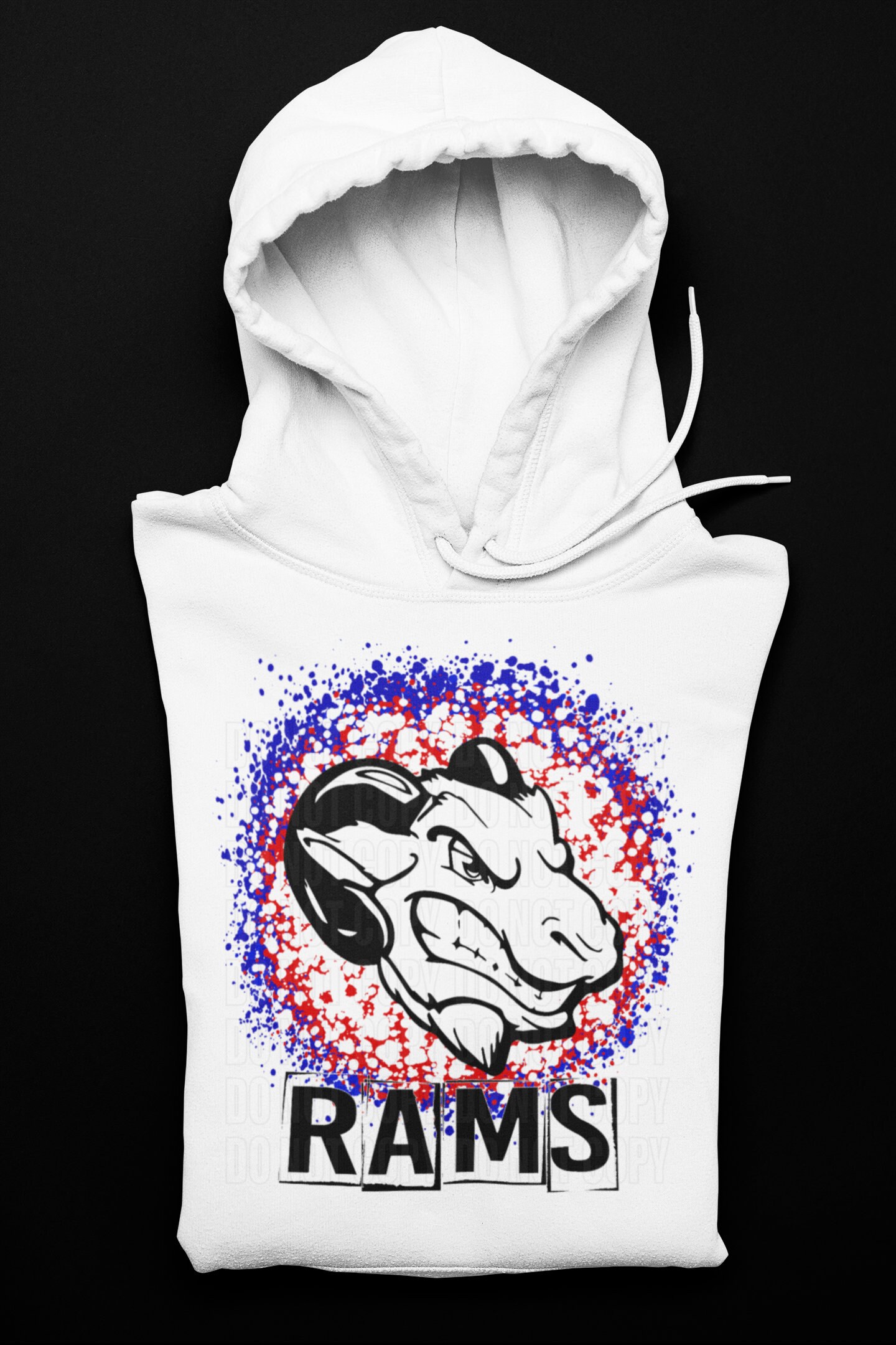La Rams Splatter Red Blue & White Splatter Rams Mascot Logo / Digital Png Download ...