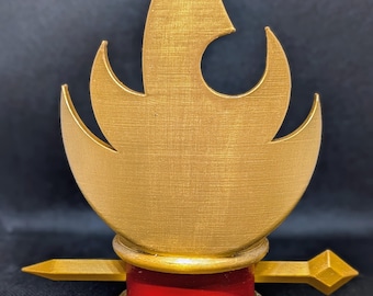 Fire Lord Inspired Flame Crown Hair Pin | Cosplay Headpiece | Hand Painted 3D Printed Accessory