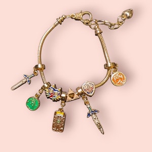 Triforce Inspired Fantasy Charm Bracelet