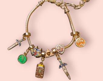 Triforce Inspired Fantasy Charm Bracelet