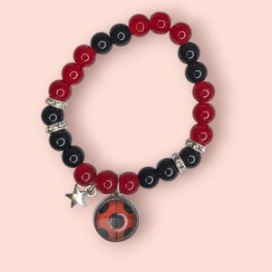 Ladybug inspired Beaded Bracelet