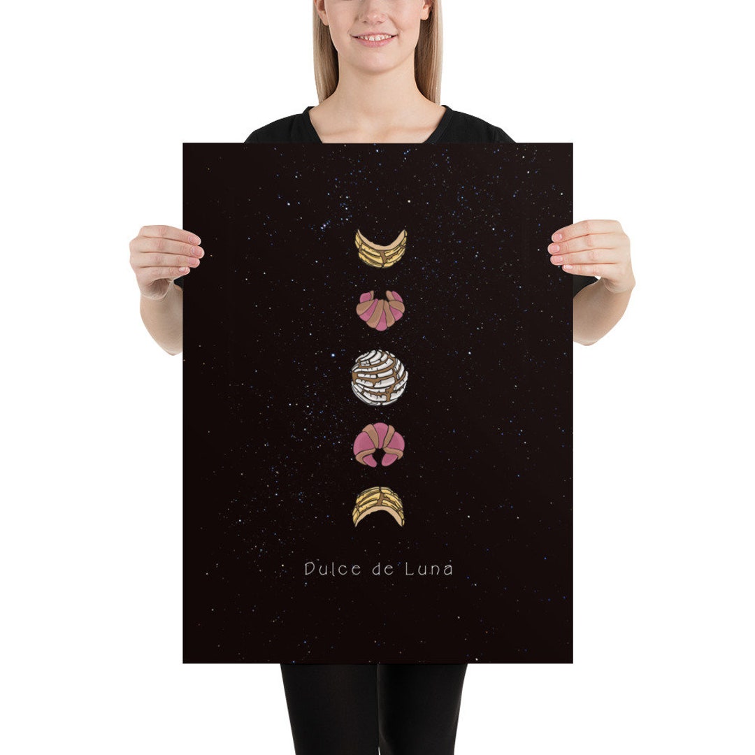 Dulce De Luna Original Pan Dulce Moon Phase Print Boho - Etsy