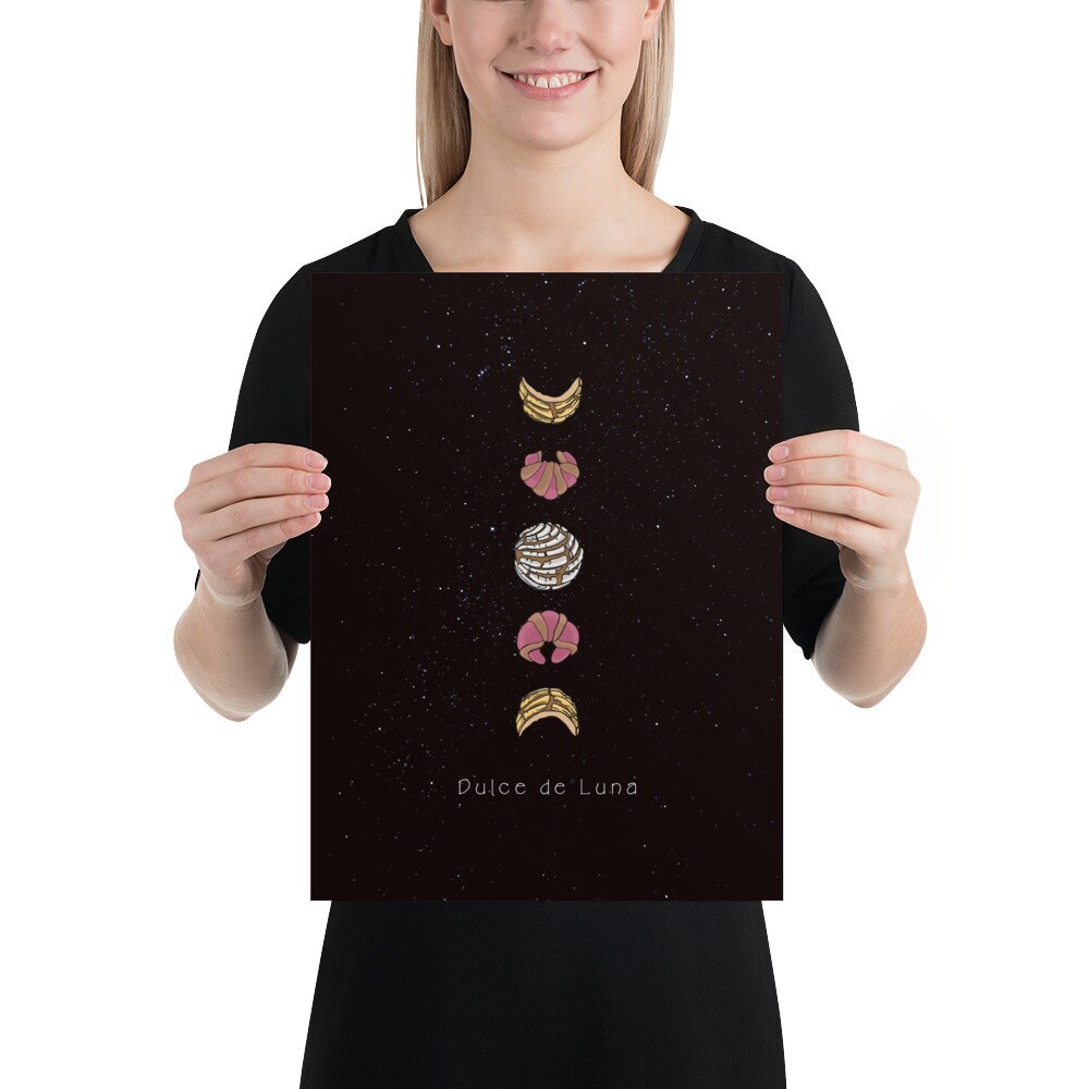 Dulce De Luna Original Pan Dulce Moon Phase Print Boho - Etsy