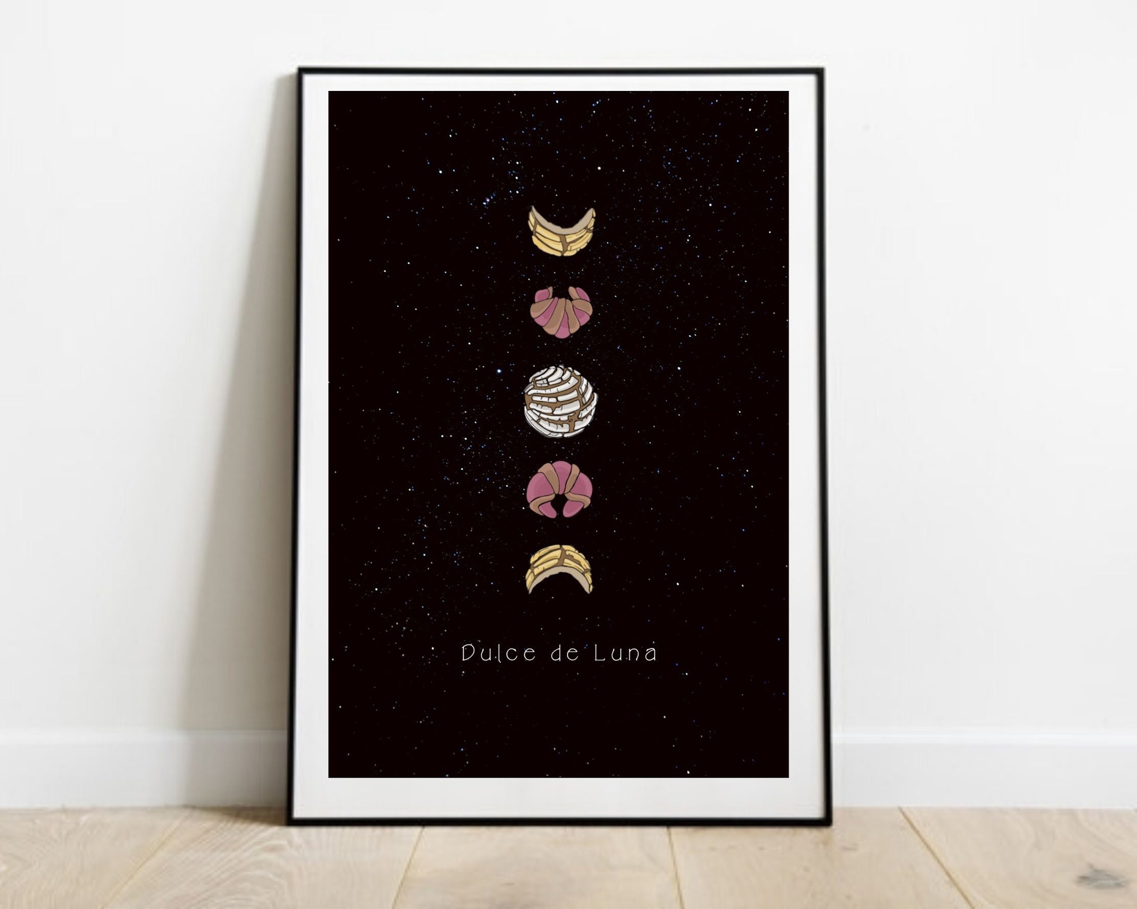 Dulce De Luna Original Pan Dulce Moon Phase Print Boho - Etsy