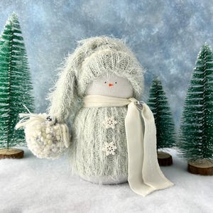 Handmade Custom Keepsake Memory Sock Snowman from loved one's clothing