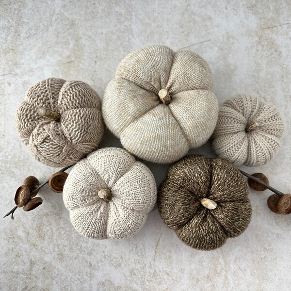 Gray Speckled Sweater Pumpkin