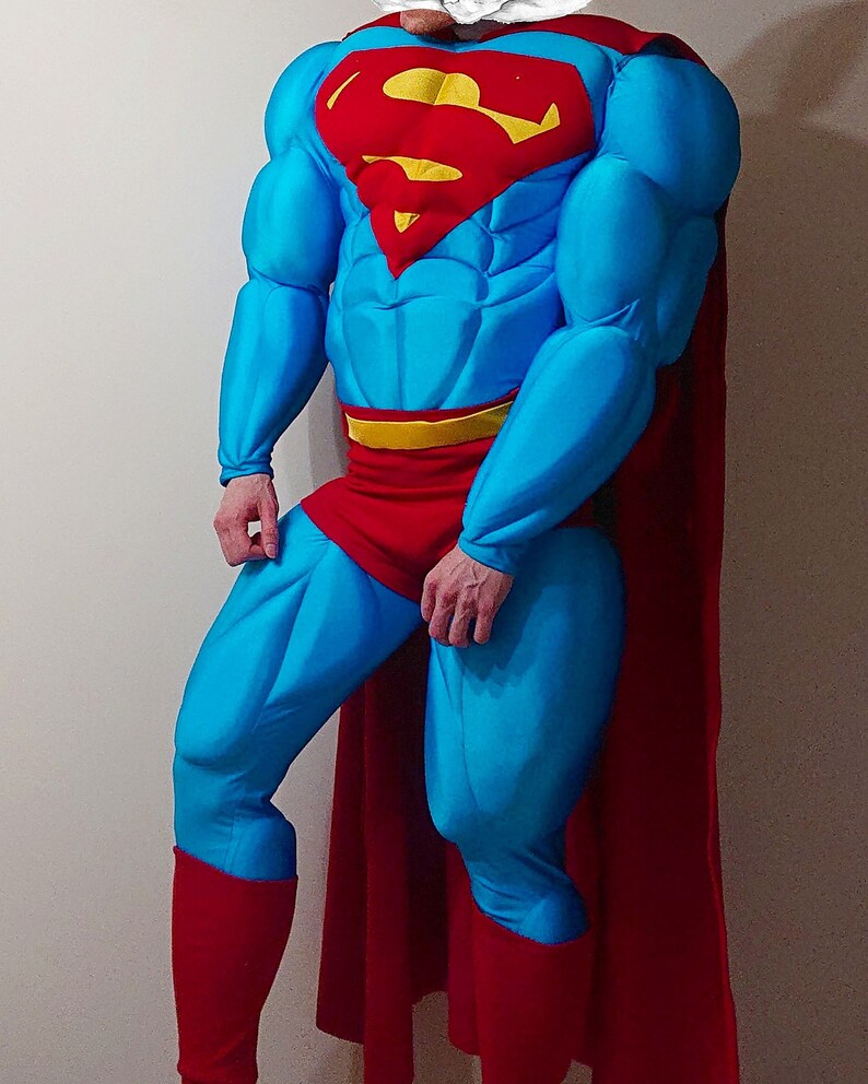 Superman muscle suit costume for cosplay Etsy
