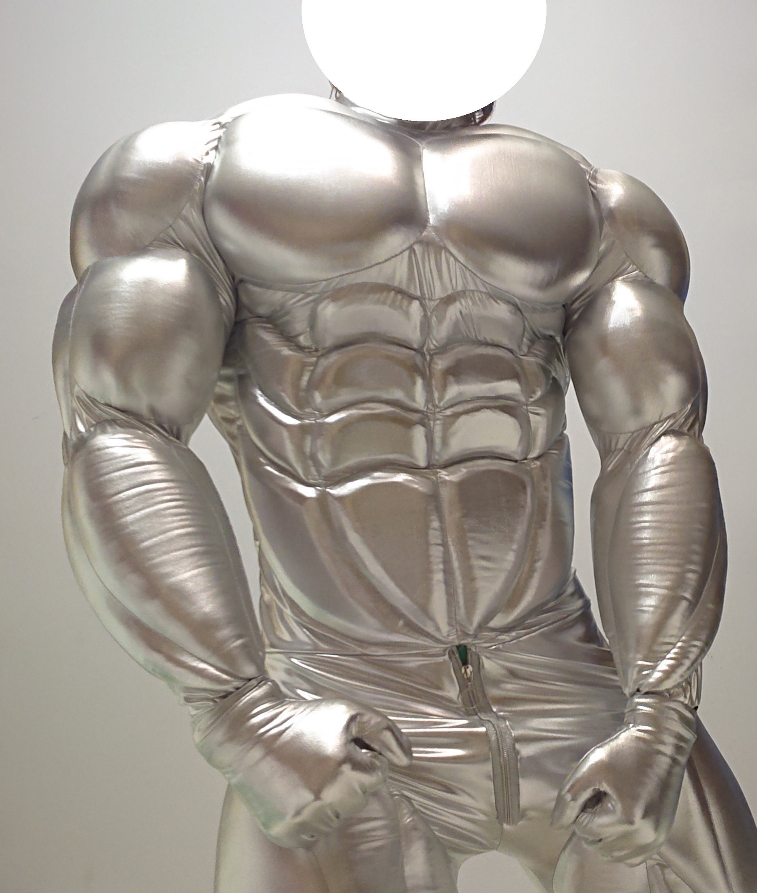 Muscle suit silver for cosplay Etsy
