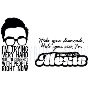 Schitt&#39;s Creek Digital Bundle // David Rose Social Distancing // A Little Bit Alexis Rose // SVG PNG JPG