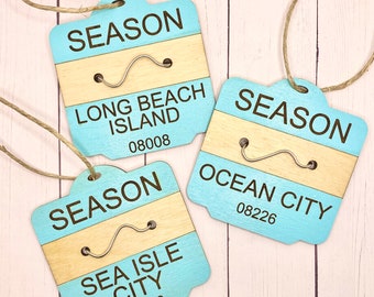 Beach Badge Ornament // Shore Ornaments // Beach Badge Pass Ornament // Custom Ornament