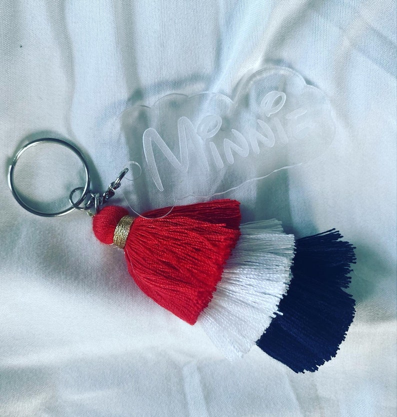 Disney Keychain Bag Charm With Tassel // Layer Tassel for Bag Etsy