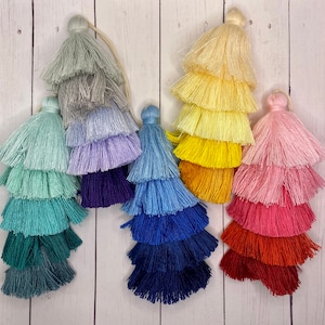 Ombre Tote Tassel // Layer Tassel for Bag // Tote Charm // Bag Tag Tassel