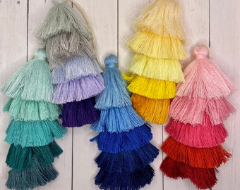 Ombre Tote Tassel // Layer Tassel for Bag // Tote Charm // Bag Tag Tassel