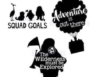 Up! Movie Digital Files: Squad Goals, Wilderness Explorer (SVG, PNG, JPG)