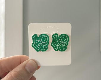 Acryl oorknopjes Eagles 'LOVE': Philadelphia Football Game Day