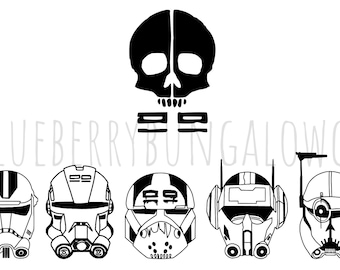 Clone Force 99 SVG PNG | Star Wars Bad Batch-dekaler (digital nedladdning)