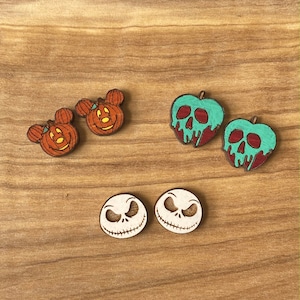 Halloween Earrings // Pumpkin Mickey Earrings // Poison Apple Earrings // Jack Skellington Studs // Haunted Mansion Studs // Stud Earrings