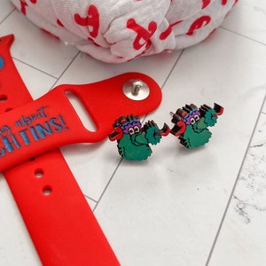 Phanatic Wood Earrings // Phanatic Inspired Earrings // Philadelphia Inspired Earrings // Wood Stud Earrings