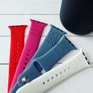 Pelo Inspired Watch Band // Multiple Options // Pelo Instructor Quotes Engraved Watch Band // Custom Designs