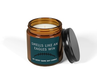 Candela "Profumo di vittoria degli Eagles" / Candela portafortuna per il giorno della partita / Regalo dei Philadelphia Eagles / Candela di Philadelphia