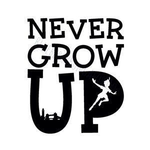 Peter Pan Never Grow Up//Emmenez-moi au pays imaginaire//Bundle de fichiers numériques//SVG PNG JPG