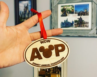 Annual Passholder Ornament // WDW Wood Ornament // WDW Christmas Ornament Annual Passholder