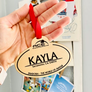 Pandora Cast Member Name Tag Christmas Ornament // Name Tag Magnet // Pandora World of Avatar