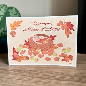 Carte de félicitations - Grossesse & Naissance - Bébé d’automne