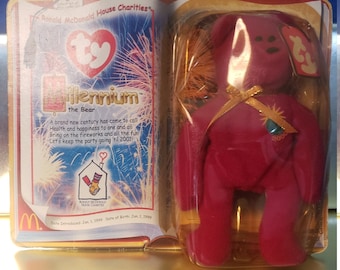 McDonald's Exclusive 2000 Details about   Millennium The Bear TY Teenie Beanie Baby 