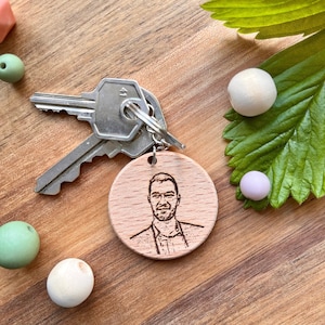 Personalised wooden keyring, Wooden keyring, Personalised key ring, Personalised key chain, Wooden key ring, Wooden key chain, gift for him