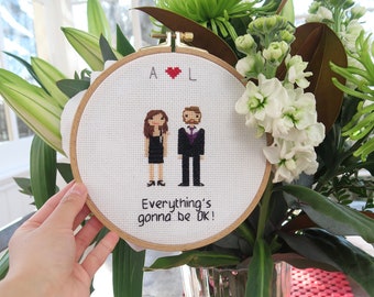 4th Anniversary Gift, 4th Wedding Anniversary for husband,Linen Anniversary Gift, Custom Personalised Family Portrait for him, Wedding Gift