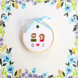 Mini family portrait, personalised portrait, birthday gift for him,Customised couple portrait,Family portrait,Personalised couple portrait,