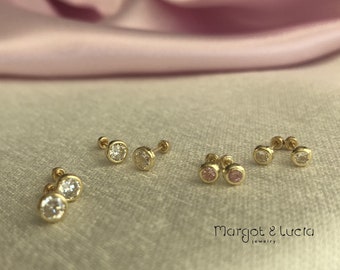 Baby Gold Earrings Etsy
