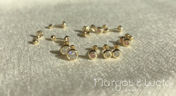 Newborn gold hotsell earrings