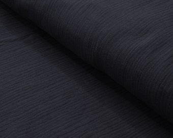 Muslin fabric | UNI Dark Grey | Double Gauze | 0.5 m