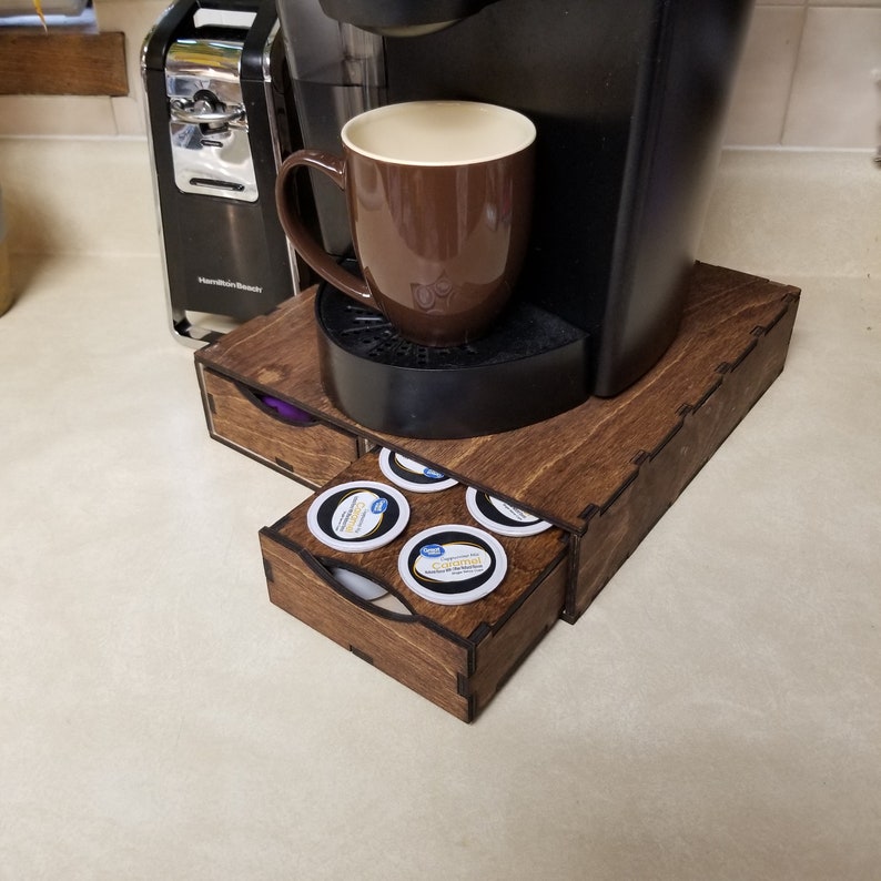 Keurig Stand With Sliding Kcup Holding Trays Laser Cut Etsy