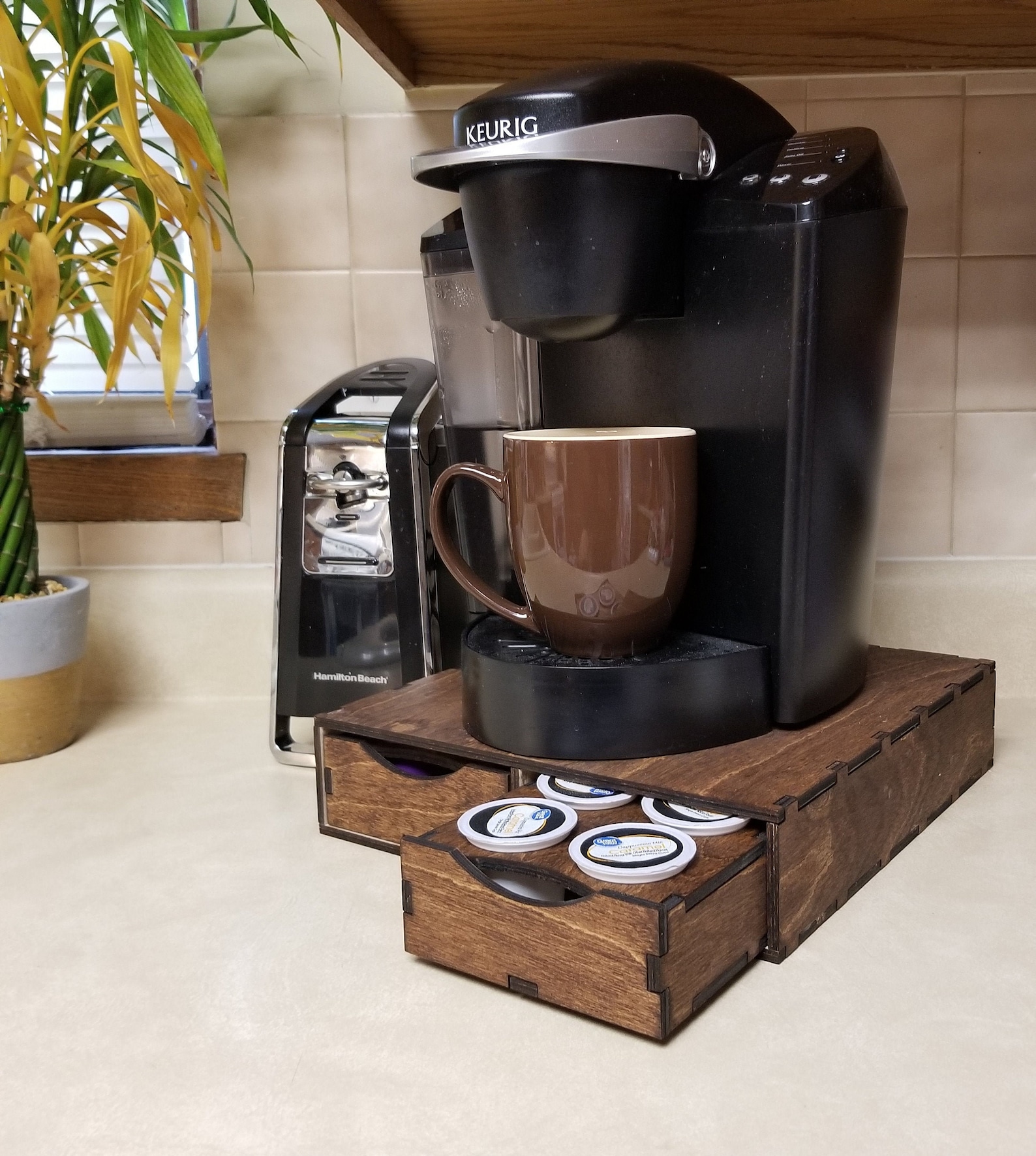 Keurig Stand With Sliding Kcup Holding Trays Laser Cut Digital