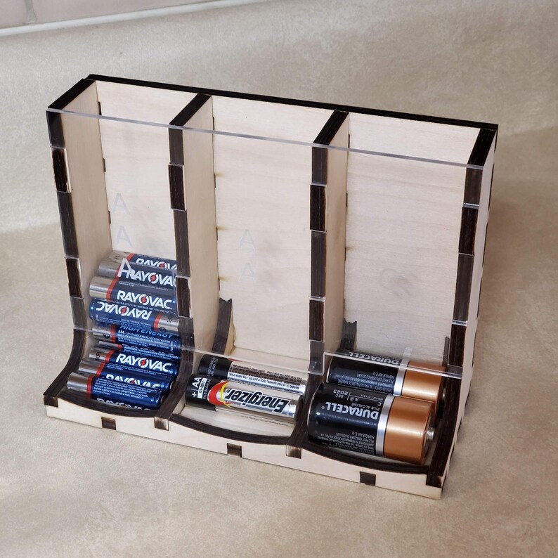 Battery Organizer Laser Cut Digital Download SVG Etsy