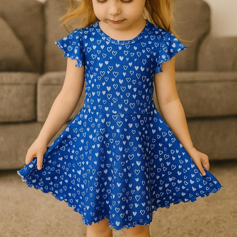 FLY SLEEVE HEART DRESS