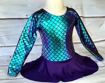 Handmade Children's Mermaid Leotard: Sparkling Scales Costume